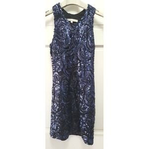 Lovers & Friends Midnight Blue Sequin Sleeveless Bodycon Mini Dress - Medium